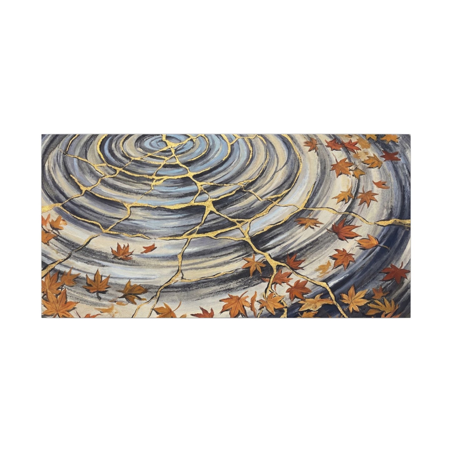 Moonlight Water Ripple Canvas Art - Kintsugi Fukinsei