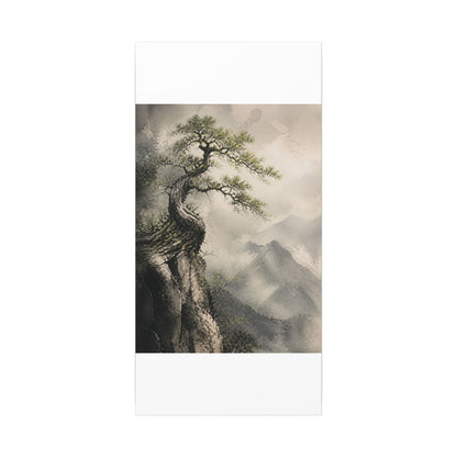 Spring Pine Tree Watercolor Canvas Art | Warm Decor