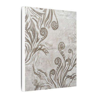 Japandi Fern Unfurling in Overcast | Japanese Pattern Canvas Art