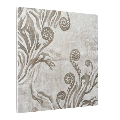 Japandi Fern Unfurling in Overcast | Japanese Pattern Canvas Art