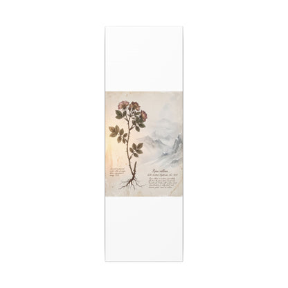 Winter Mountain Mist Herbarium Canvas Art | Earthy Decor