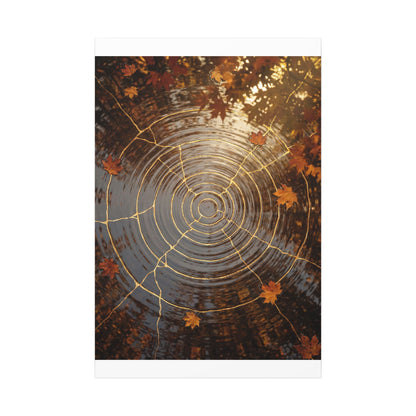 Artful Water Ripple Canvas Art - Gold Vein Kintsugi