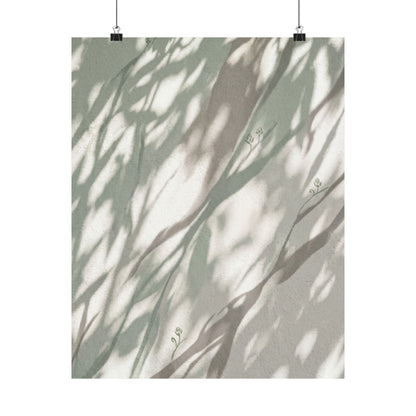 Shadow Play Spring Wall Art Print | Japandi Neutral Design Art Print