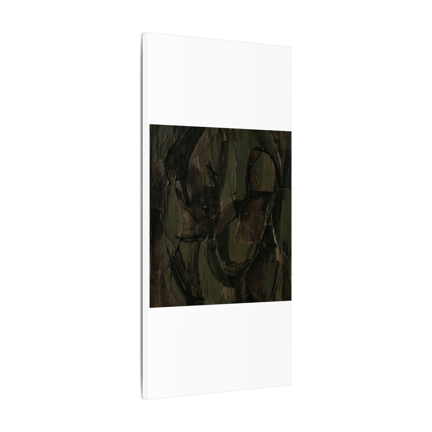 Mixed Media Dark Japandi Textured Canvas Art