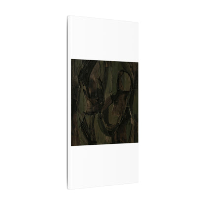 Mixed Media Dark Japandi Textured Canvas Art
