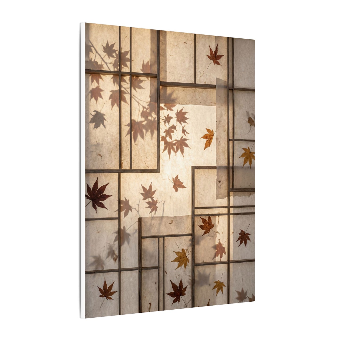 Shoji Screen Japanese Pattern Canvas Art | Neutral Japandi Art