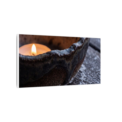Atmospheric Ceramic Bowl Canvas Art - Moody Minimal Dark Japandi