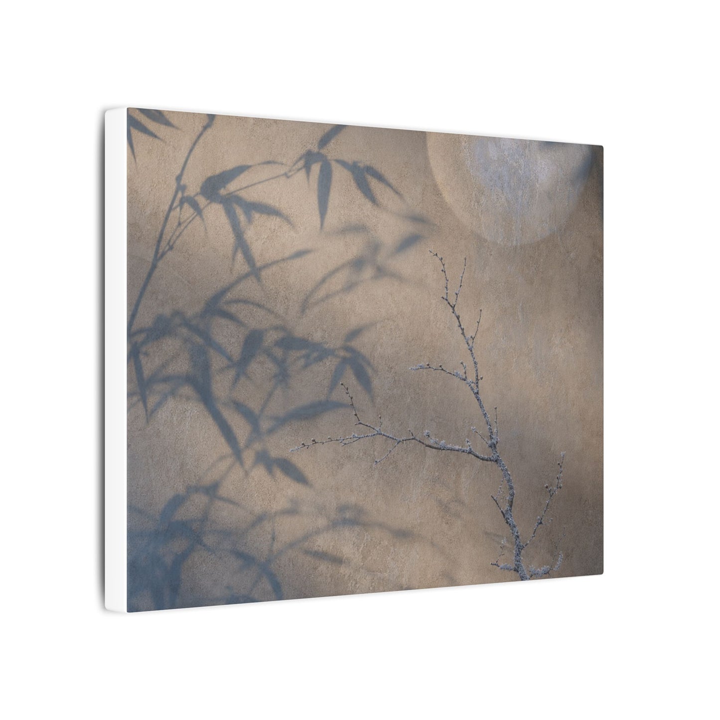 Shadow Play Canvas Art | Winter Japandi Japanese Pattern Art