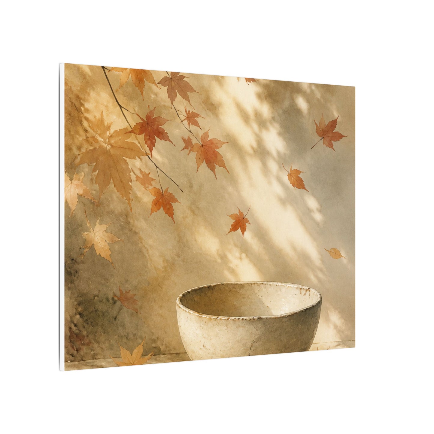 Japandi Ceramic Bowl in Dappled | Watercolor Canvas Art