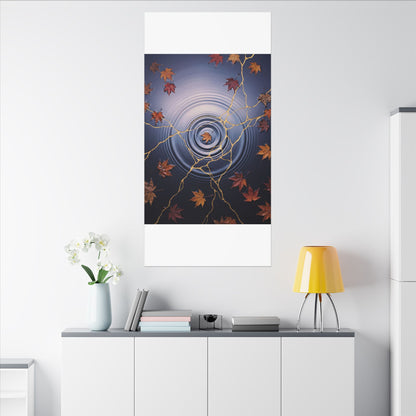 Kintsugi Water Ripple in Dawn | Gold Vein Canvas Art