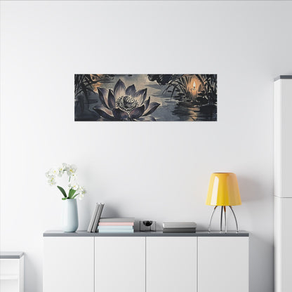 Fukinsei Lotus Flower Canvas Art - Zen Sumi E