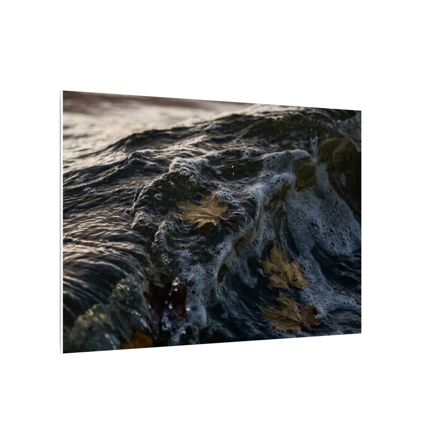 Dark Japandi Ocean Wave in Dawn | Moody Minimal Canvas Art