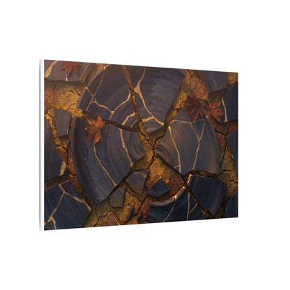 Autumn Cracked Earth Gold Repair Canvas Art | Philosophical Decor