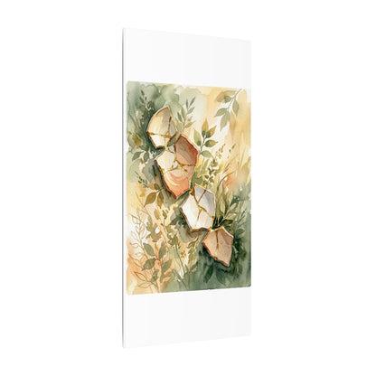 Japandi Broken Pottery in Golden Hour | Watercolor Canvas Art