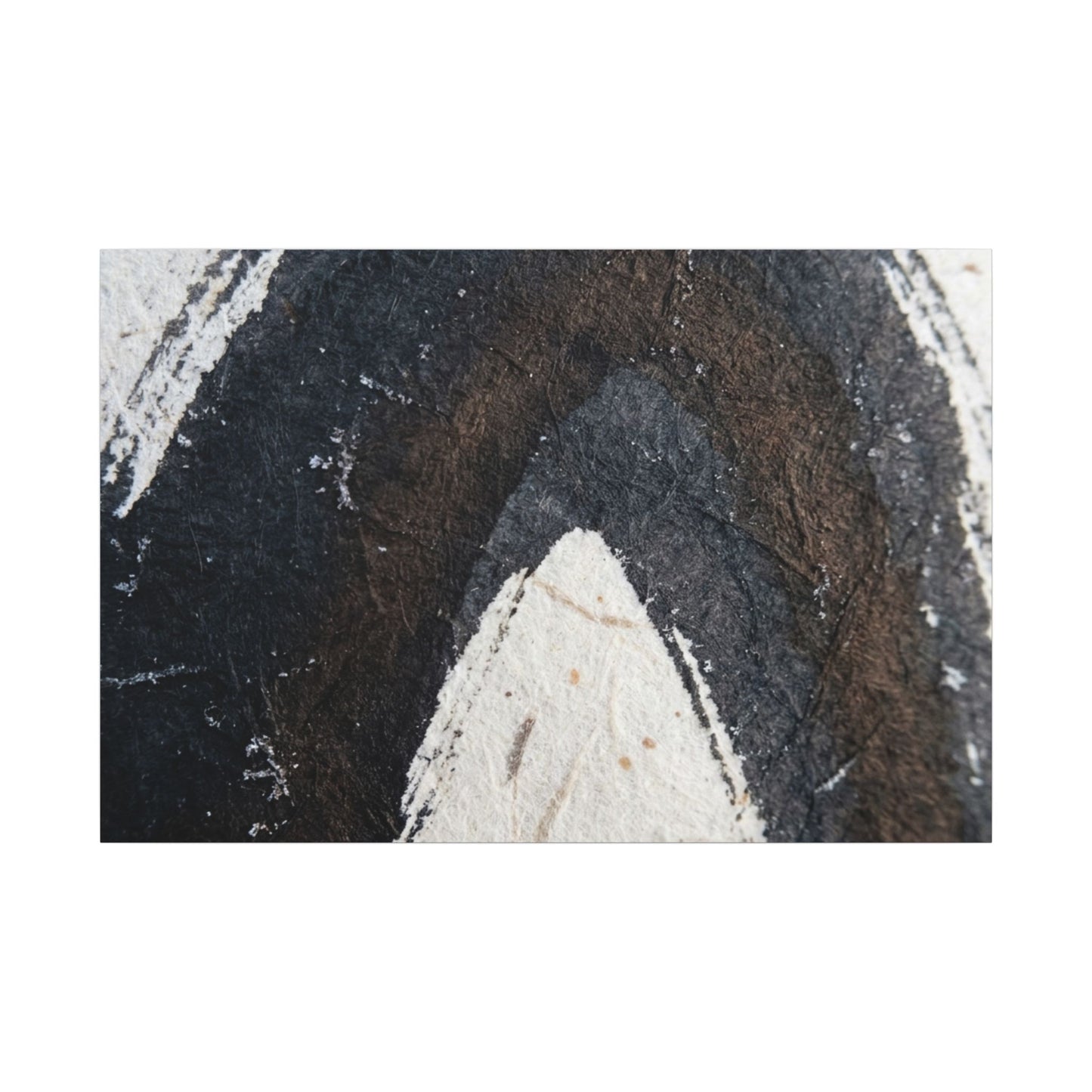 Moody Ink Brushstroke Canvas Art - Moody Minimal Dark Japandi