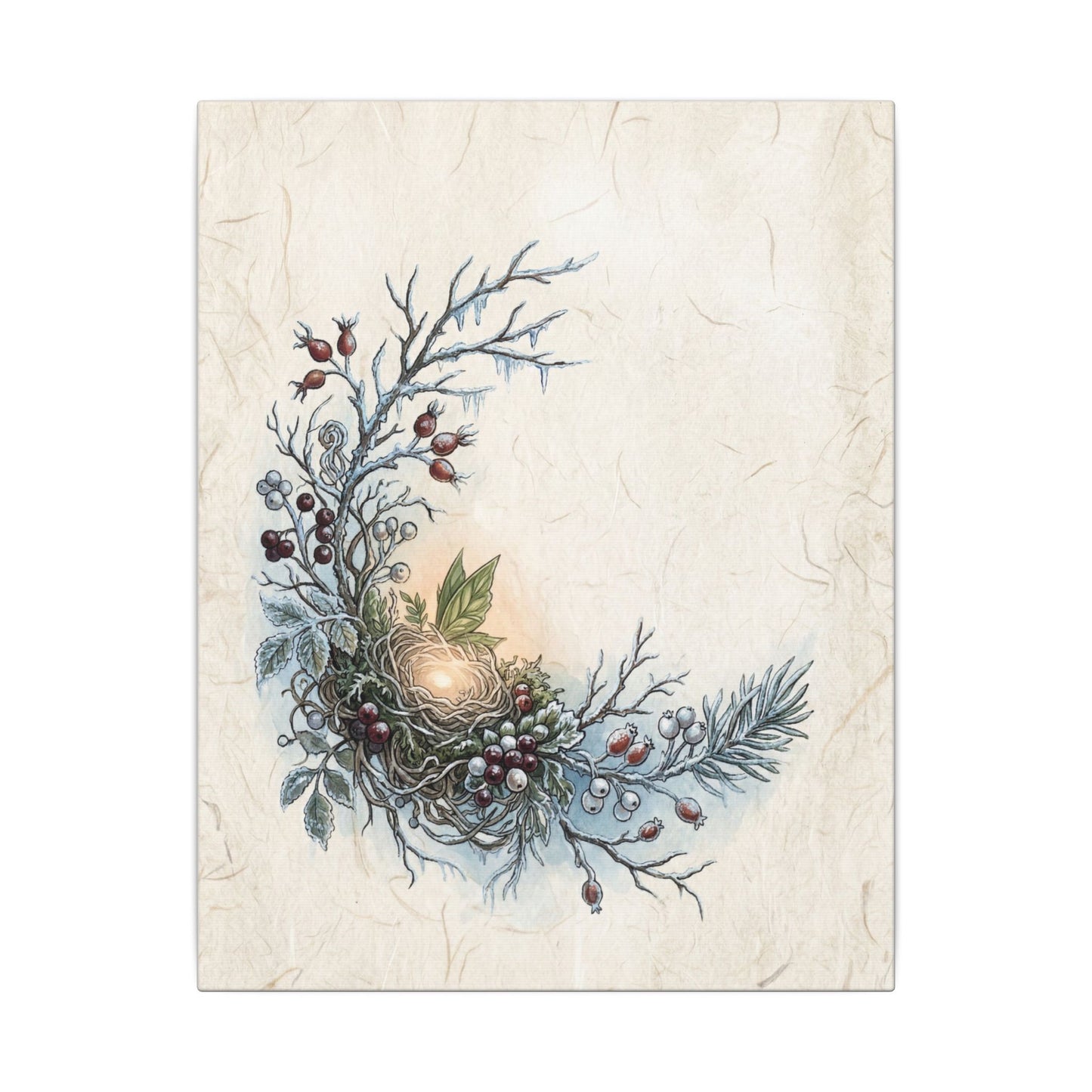 Winter Shoji Screen Forest Whimsy Canvas Art | Enchanting Decor
