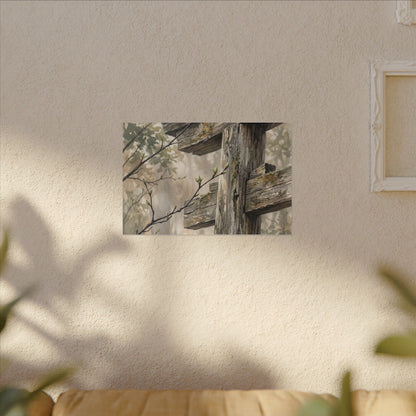 Torii Gate Spring Canvas Art | Japandi Neutral Design