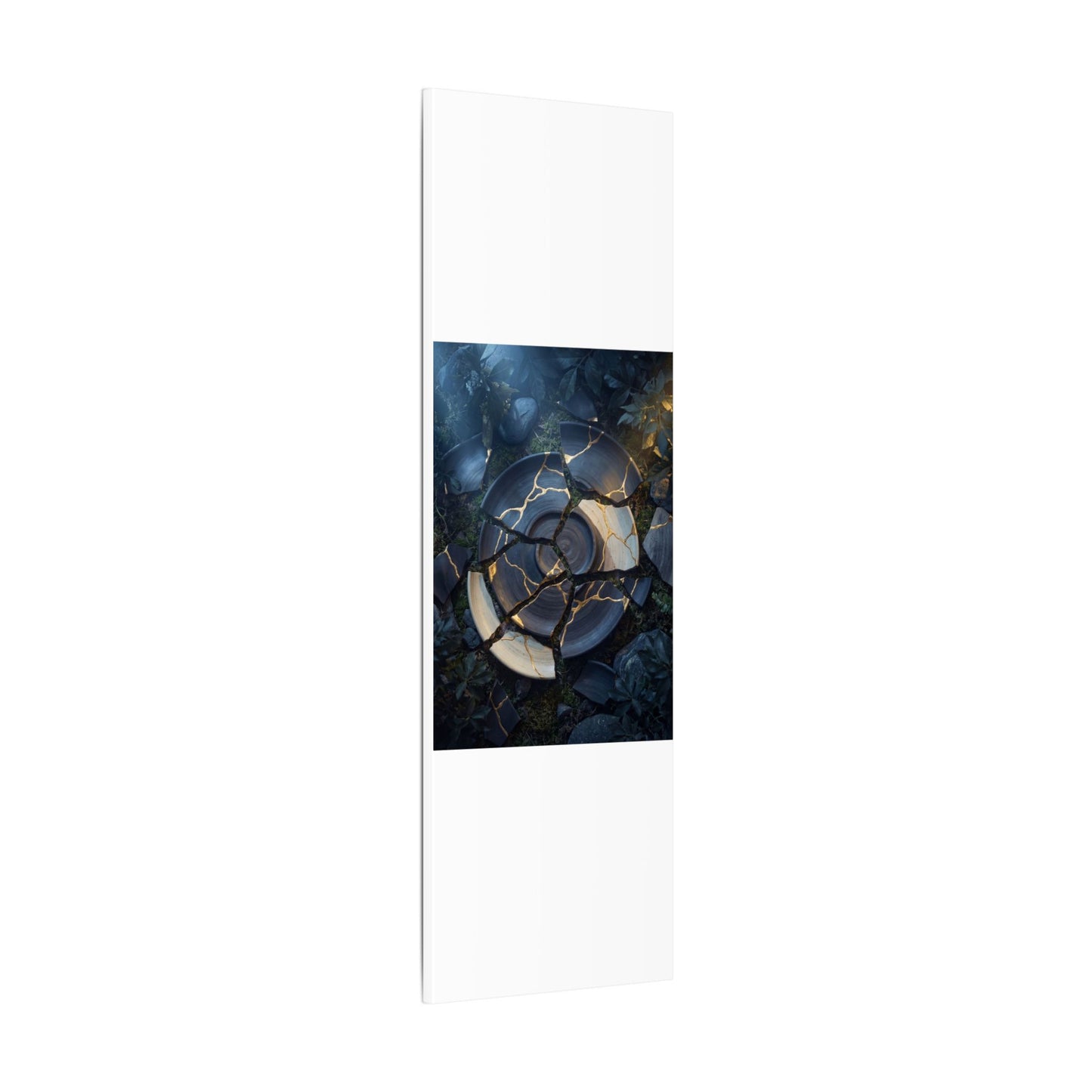 Resilient Broken Pottery Canvas Art - Gold Vein Kintsugi