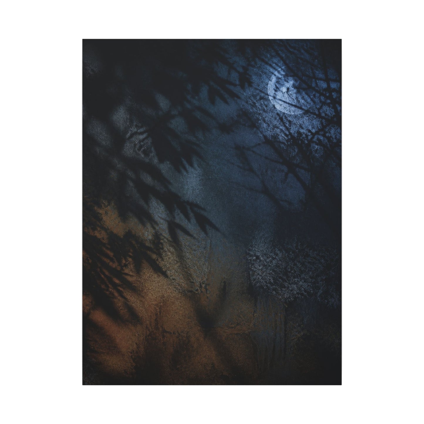 Kanso Shadow Play Canvas Art - Dark Japandi Shadow Zen