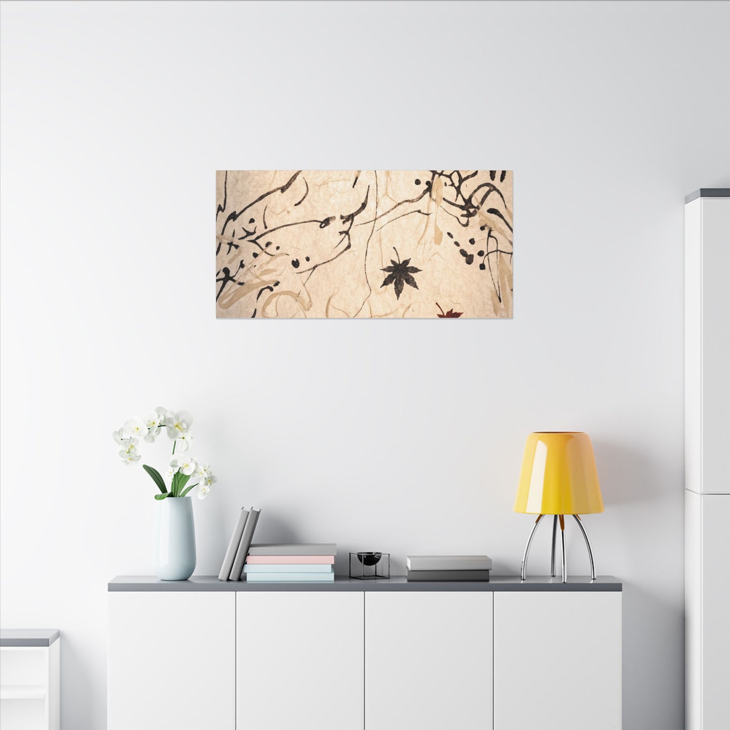 Golden Hour Shoji Screen Canvas Art - Japandi Fukinsei