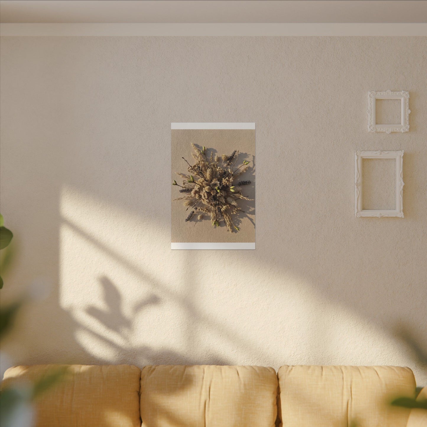 Dried Flowers Spring Canvas Art | Japandi Earthy Design