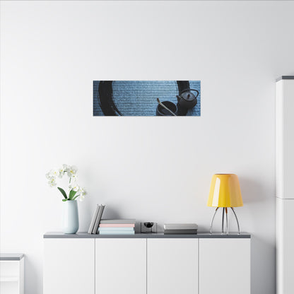 Winter Tea Ceremony Enso Canvas Art | Peaceful Decor