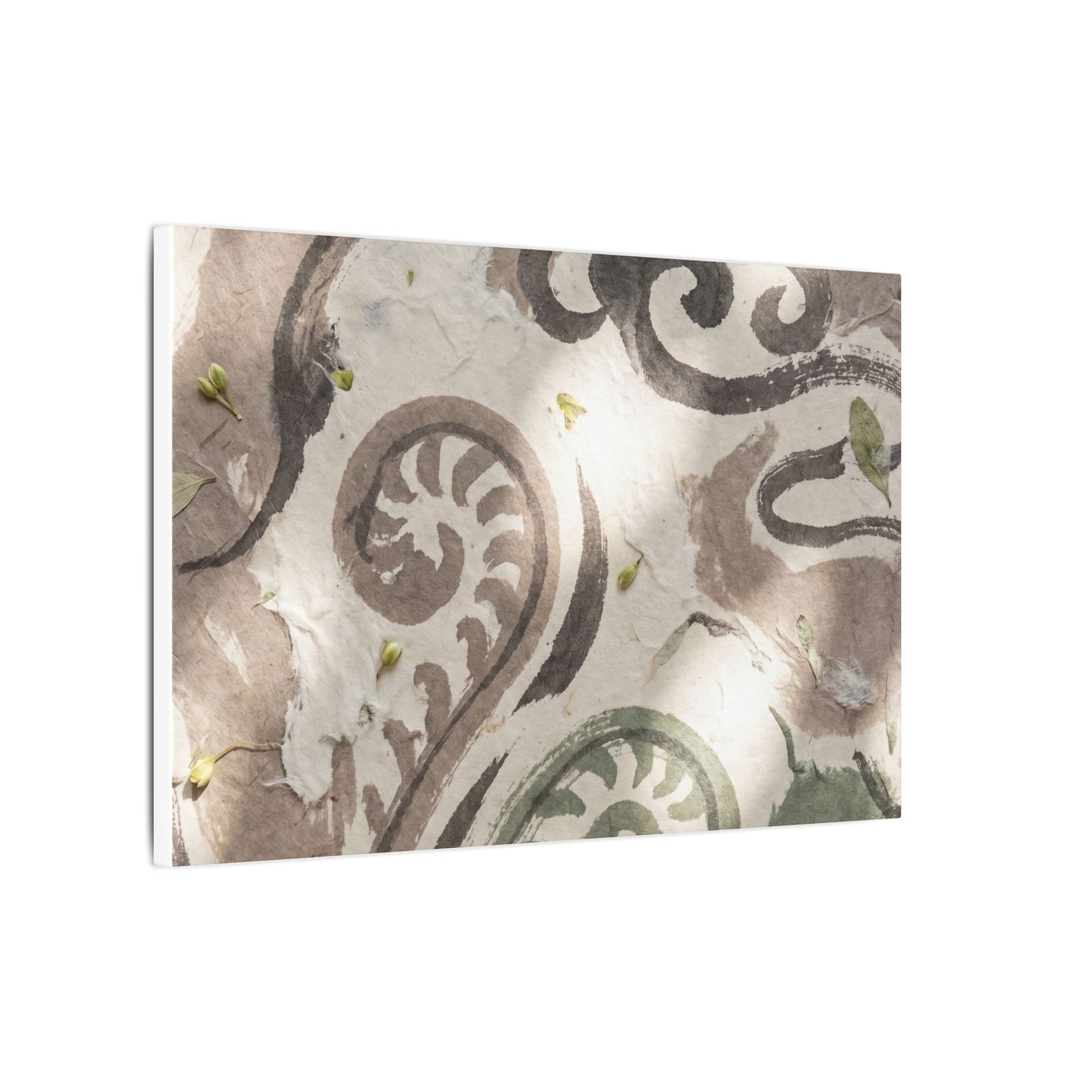 Dappled Ink Brushstroke Canvas Art - Japandi Ma