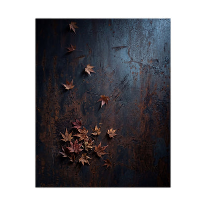 Rust Patina Wall Art Print | Autumn Dark Japandi Shadow Zen Art