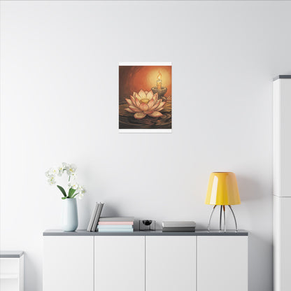 Lotus Flower Summer Canvas Art | Zen Contemplative Design