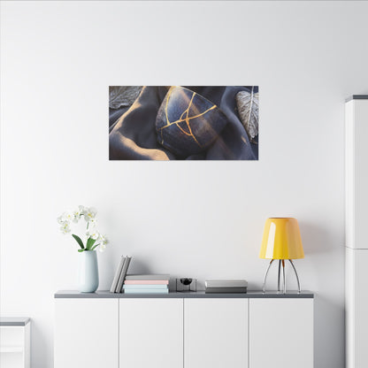 Winter Silk Drape Gold Repair Canvas Art | Artful Decor