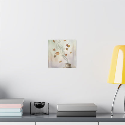 Incense Smoke Canvas Art | Autumn Japandi Watercolor Art