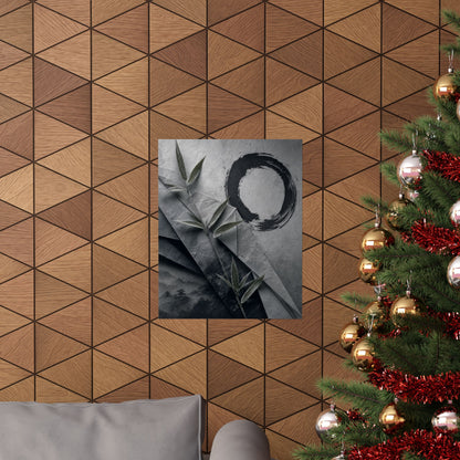 Winter Paper Fold Enso Wall Art Print | Tranquil Decor