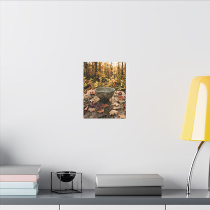 Golden Hour Ceramic Bowl Canvas Art - Japandi Fukinsei
