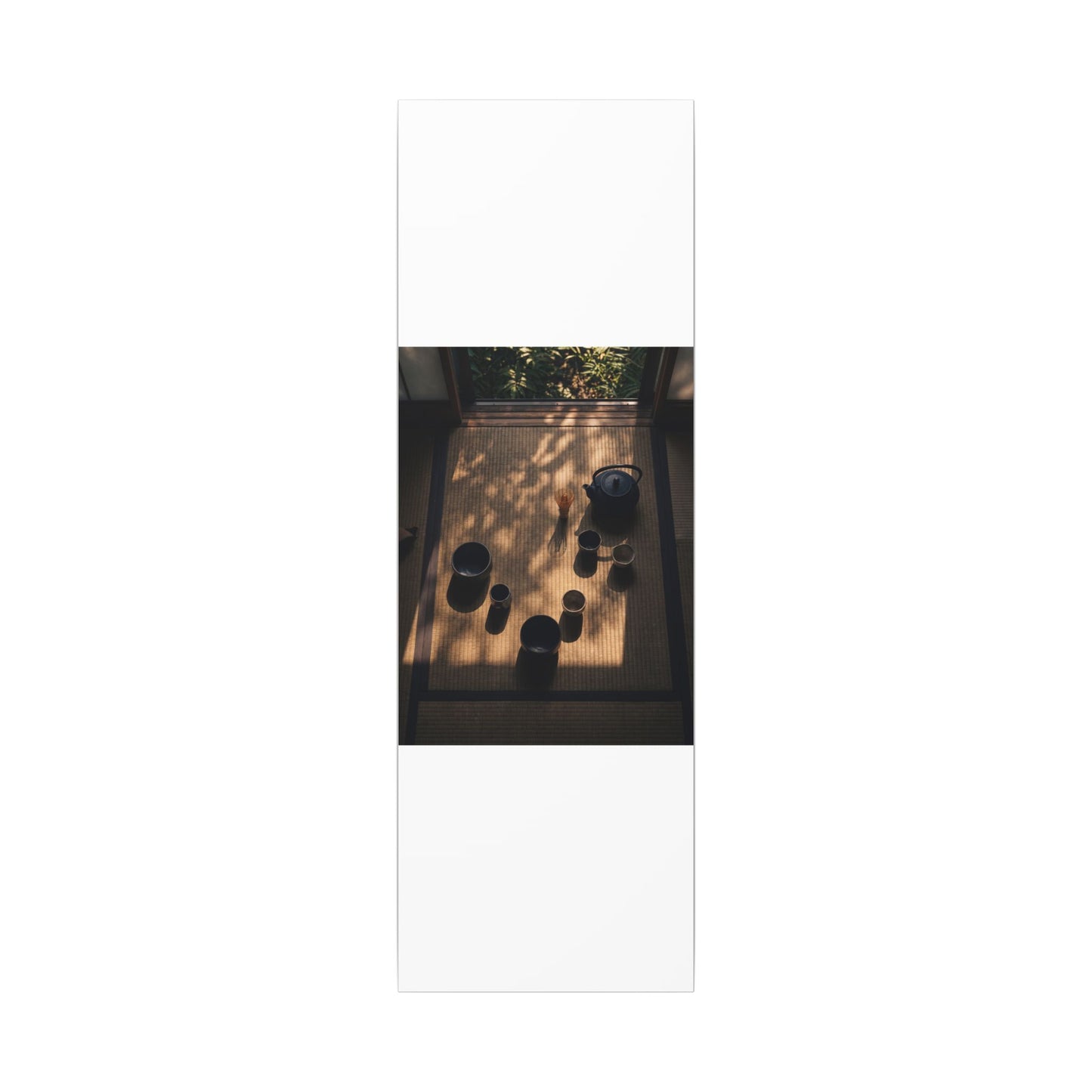 Shibui Tea Ceremony Canvas Art - Dark Japandi Shadow Zen