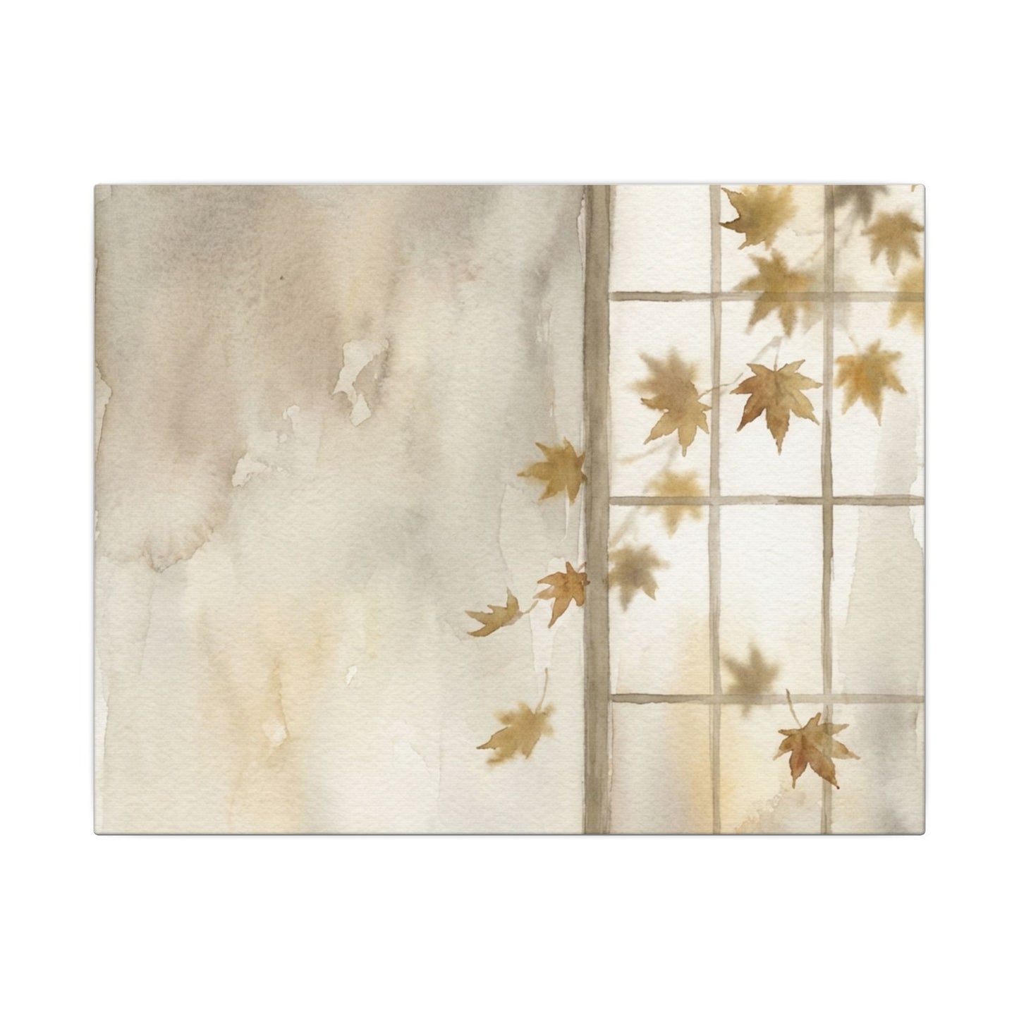Warm Shoji Screen Canvas Art - Watercolor Japandi