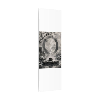Incense Smoke Canvas Art | Winter Zen Sumi E Art