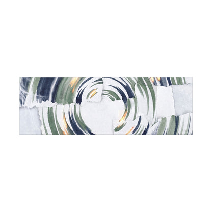 Winter Water Ripple Sumi E Canvas Art | Peaceful Decor