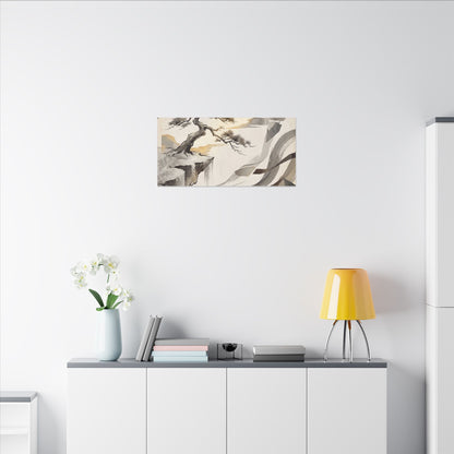 Golden Hour Pine Tree Canvas Art - Japandi Seijaku