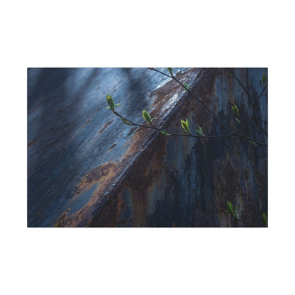 Rust Patina Canvas Art | Spring Dark Japandi Shadow Zen Art