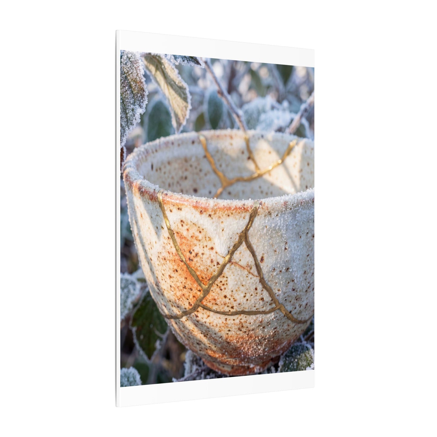 Resilient Ceramic Bowl Canvas Art - Gold Vein Kintsugi