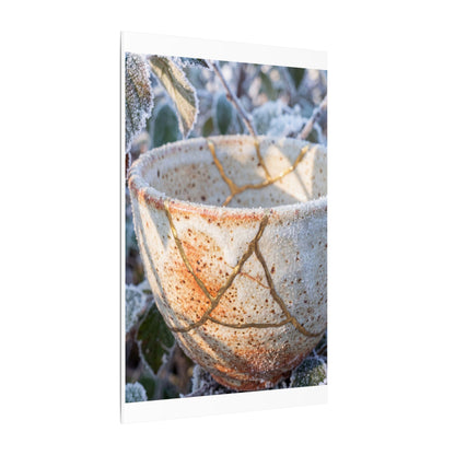 Resilient Ceramic Bowl Canvas Art - Gold Vein Kintsugi