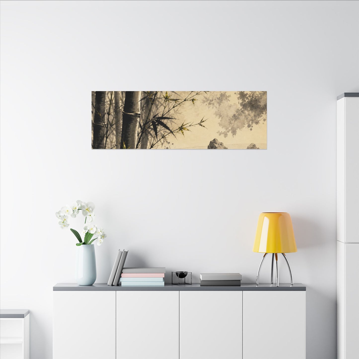 Peaceful Bamboo Grove Canvas Art - Karesansui Zen