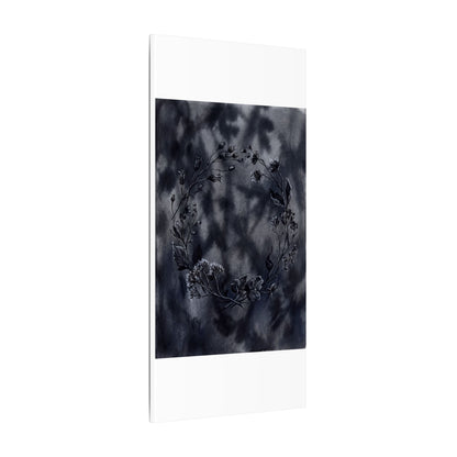Dried Flowers Canvas Art | Winter Dark Japandi Shadow Zen Art