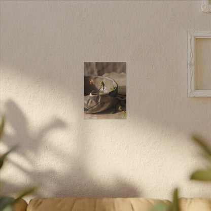 Candlelight Ceramic Bowl Canvas Art - Japandi Ma