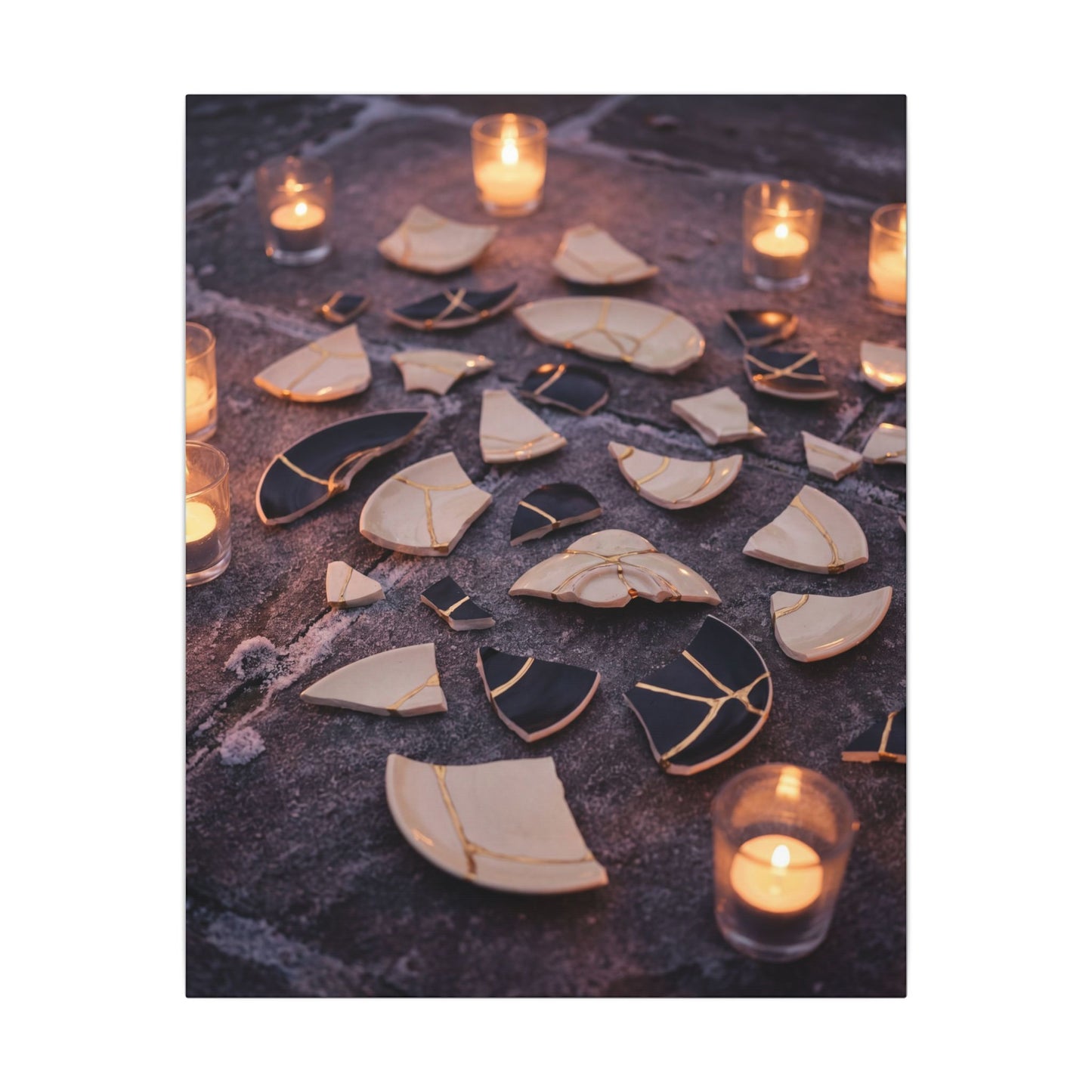 Winter Broken Pottery Broken Beauty Canvas Art | Beautiful Decor