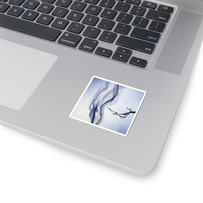 Peaceful Incense Smoke Sticker - Sumi E Zen