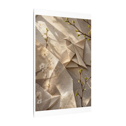 Golden Hour Paper Fold Canvas Art - Japandi Fukinsei