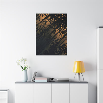 Sophisticated Shadow Play Canvas Art - Shadow Zen Dark Japandi