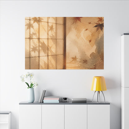 Candlelight Shoji Screen Canvas Art - Japandi Ma