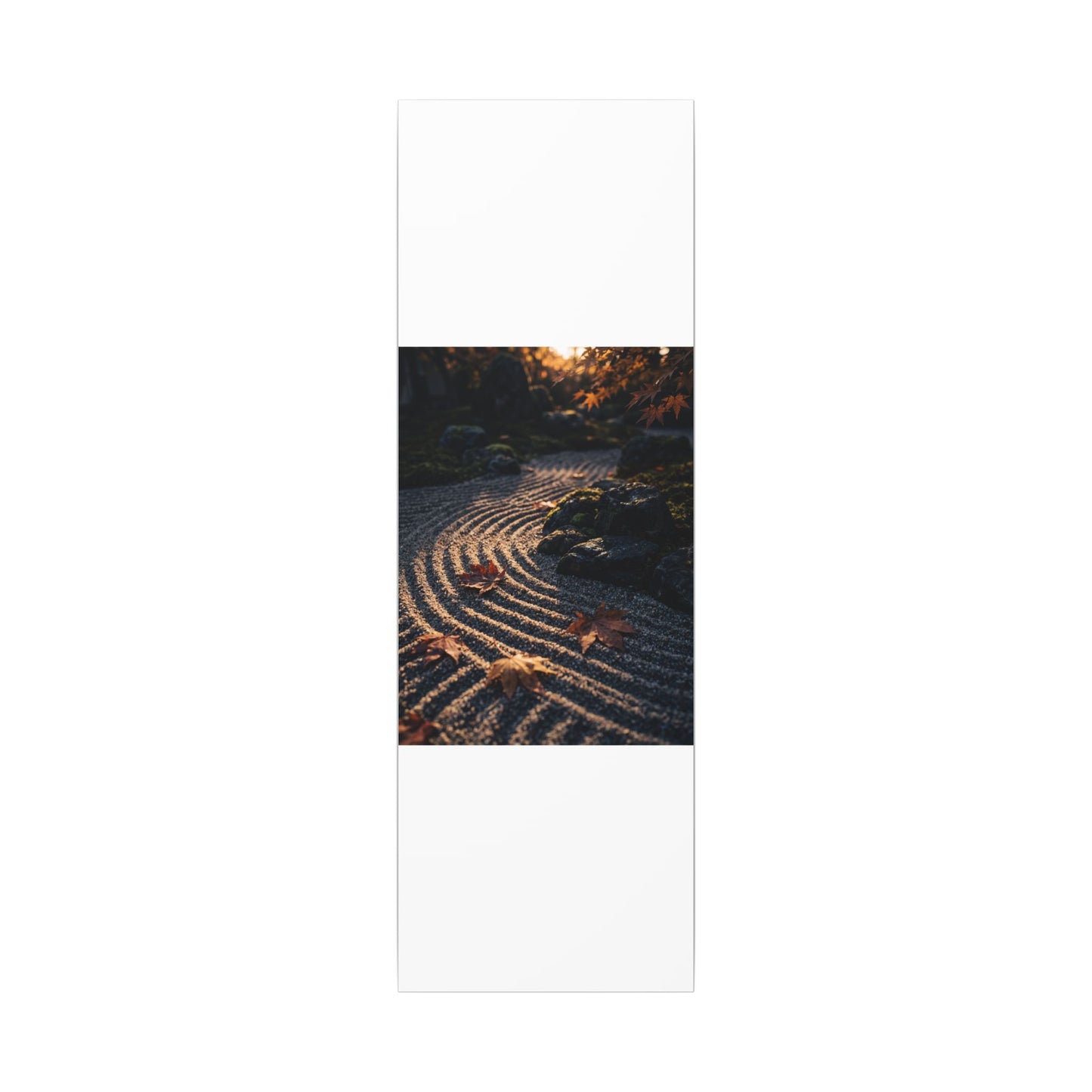 Rock Garden Moody Minimal Canvas Art | Bold Dark Japandi Art